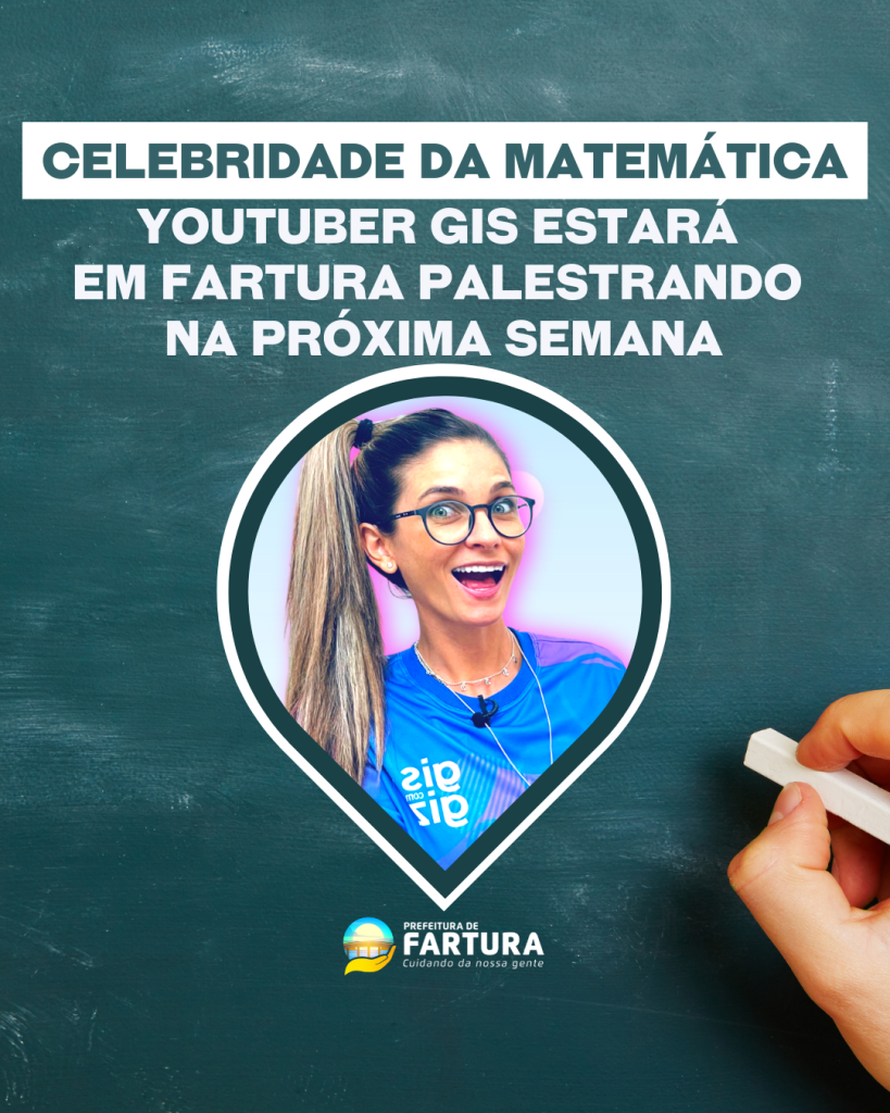 Notícia - Celebridade da Matemática: r Gis estará em Fartura  palestrando na próxima semana - Prefeitura Municipal de Fartura
